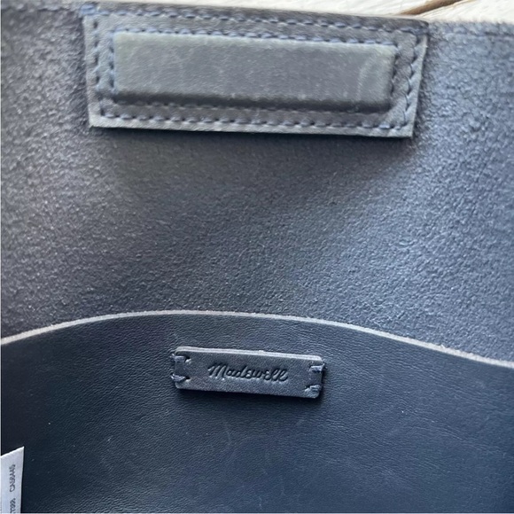 RARE Madewell Small Sydney Leather Crossbody Bag Charcoal Gray / Blue $168 #AI57 - Picture 4 of 15